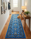 Isfahan Elegance Collection Area Rug - Naghsh-e Jahan (Dark Blue) Runner Dark Blue  lifestyle 50