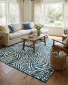 Savannah Escape Collection Area Rug -  Masai Rectangle Navy Blue and Ivory  lifestyle 7