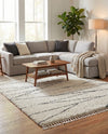 Tranquil Tides Shag Collection Area Rug -  Frost Rectangle White  lifestyle 46