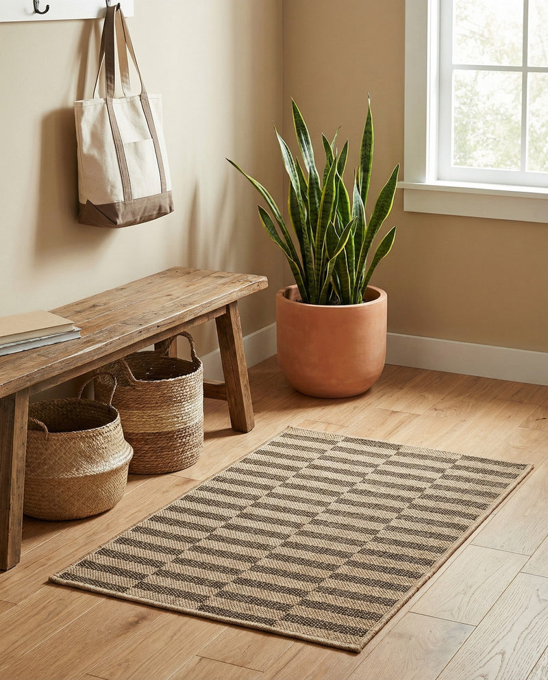 Sahara Sands Collection Area Rug -  Akhetaten Rectangle Natural and Brown  lifestyle 10