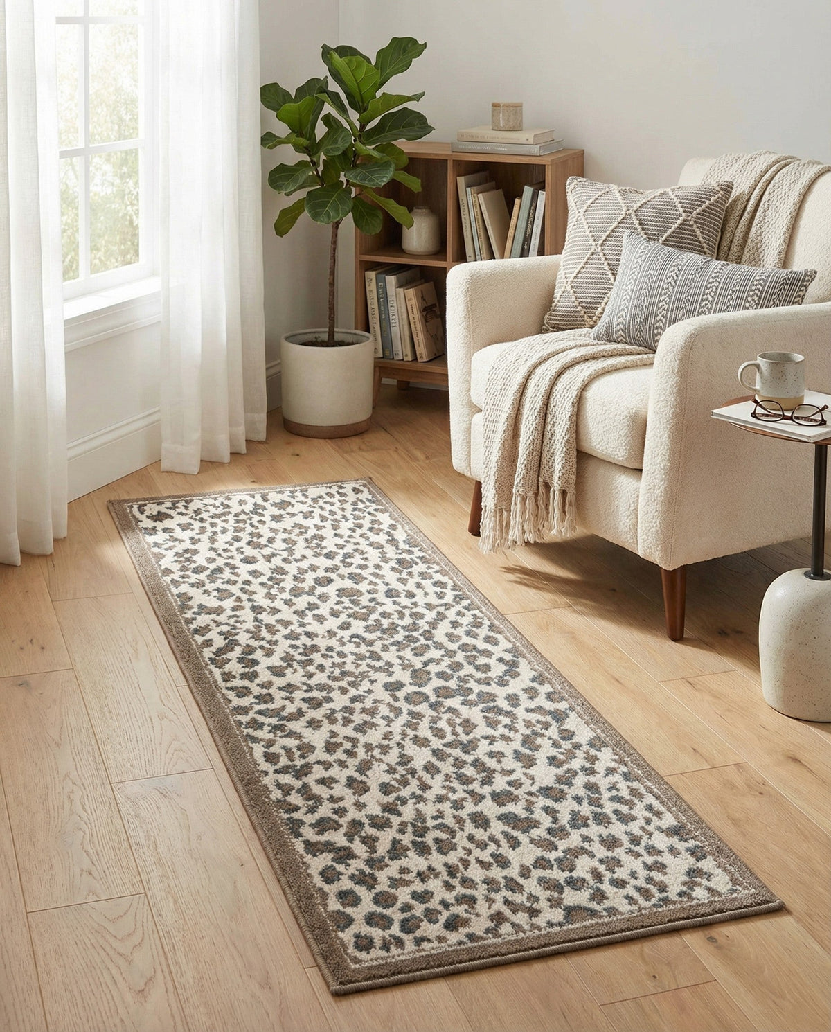 Savannah Sojourn Collection Area Rug - Serengeti Runner Brown  lifestyle 133