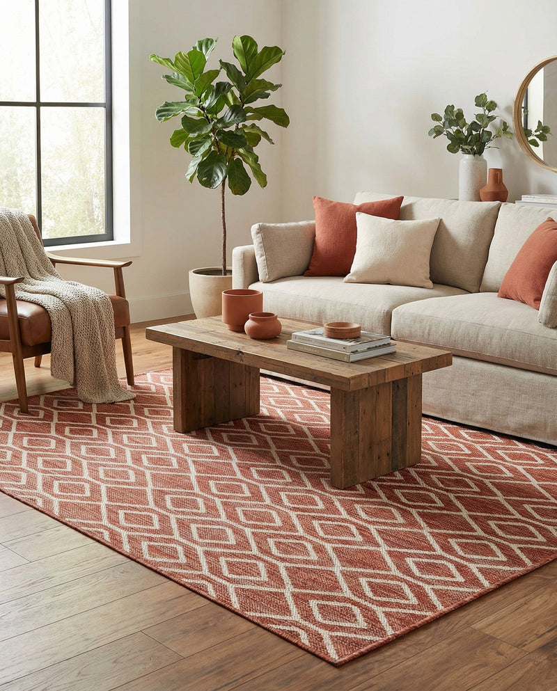 Urban Oasis Rugs Collection Area Rug -  Boulevard (Rust Red) Rectangle Rust Red  lifestyle 13