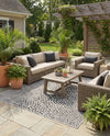 Urban Oasis Rugs Collection Area Rug -  Terrace (Black) Square Black  lifestyle 78