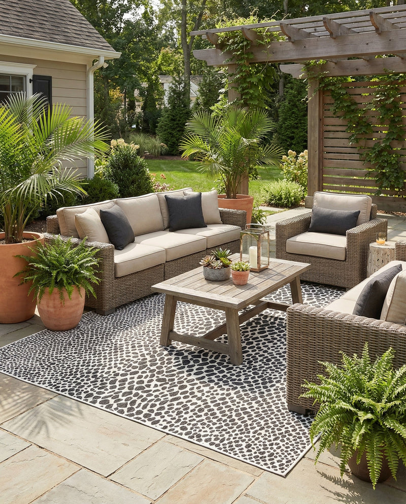 Urban Oasis Rugs Collection Area Rug -  Terrace (Black) Square Black  lifestyle 78