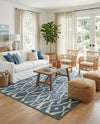 Coastal Terrace Collection Area Rug -  Tidepool Rectangle Blue  lifestyle 4