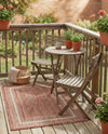 Terrace Fringe Collection Area Rug - Veranda (Rust Red) Rectangle Rust Red  lifestyle 25