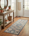 Seville Stripes Collection Area Rug -  Cordoba (Blue) Runner Blue  lifestyle 59