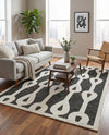 Monochrome Collection Area Rug -  Marble Rectangle Gray  lifestyle 7