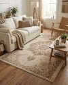 Eden Oasis Collection Area Rug -  Tranquility (Beige) Rectangle Beige  lifestyle 9
