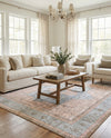 Heritage Elegance Collection Area Rug -  Windsor (Light Brown) Square Light Brown  lifestyle 46