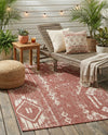 Desert Nomad Terrace Collection Area Rug - Sahara (Rust Red) Rectangle Rust Red  lifestyle 21