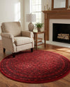 Samarkand Elegance Collection Area Rug -  Samanid Round Red  lifestyle 55