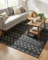 Garden Lattice Charm Collection Area Rug -  Pergola (Charcoal) Rectangle Charcoal  lifestyle 9