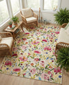 Seaside Blooms Collection Area Rug -  Meadow Rectangle Multi  lifestyle 27