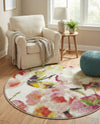 Venetian Elegance Collection Area Rug -  Marghera Round Ivory  lifestyle 54