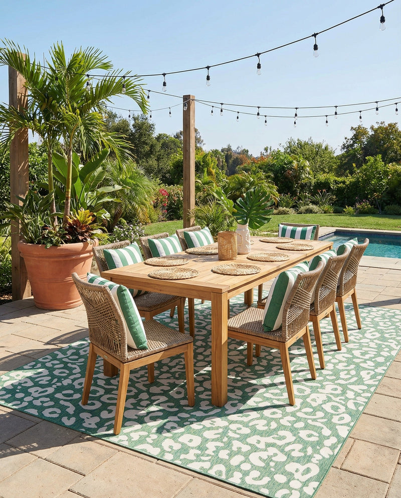 Savannah Escape Collection Area Rug -  Amazon (Green Blue) Rectangle Green Blue  lifestyle 16