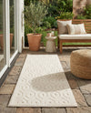 Garden Lattice Charm Collection Area Rug - Arbor (Ivory) Runner Ivory  lifestyle 44