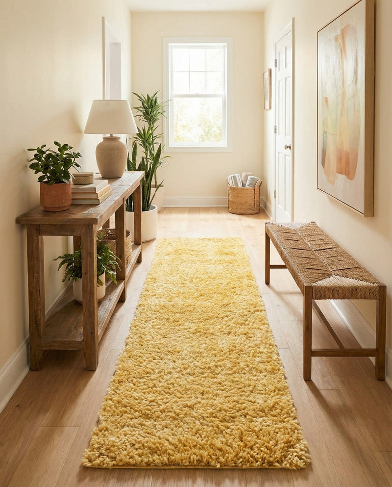 Alpine Plush Collection Area Rug -  Cortina (Sun Yellow) Runner Sun Yellow  lifestyle 25