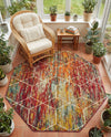 Trellis Mosaic Collection Area Rug - Arborville (Multi) Octagon Multi  lifestyle 40