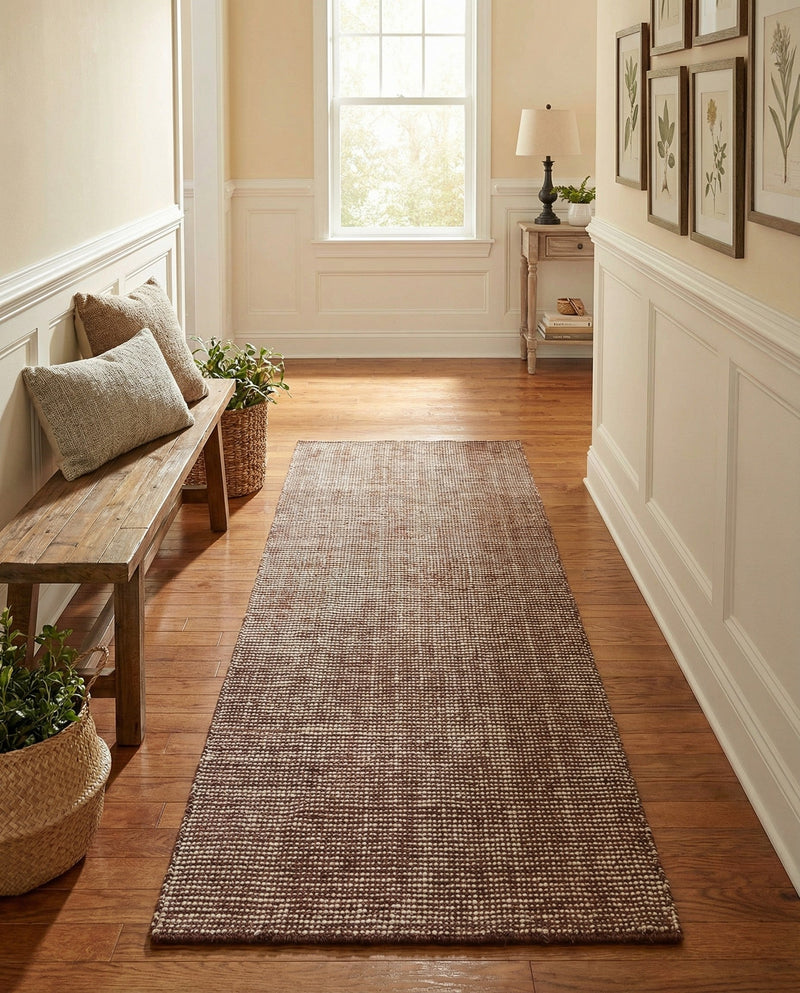 Berkshire Estate Collection Area Rug - Windsor (Mocha Brown) Runner Mocha Brown  lifestyle 39