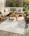 Seaside Blooms Collection Area Rug -  Tranquil Rectangle Gray  lifestyle 9