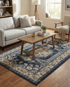 Eden Oasis Collection Area Rug -  Refuge (Dark Blue) Rectangle Dark Blue  lifestyle 23