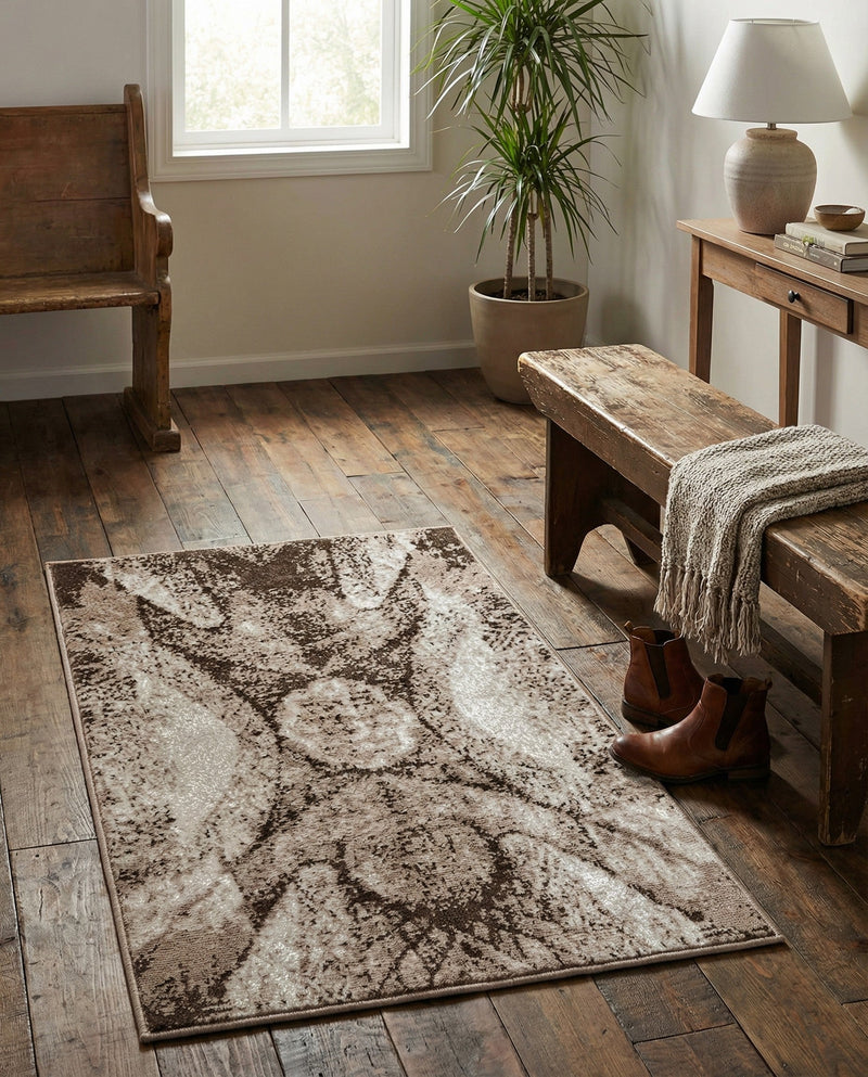 Riviera Elegance Collection Area Rug -  Nice Rectangle Brown  lifestyle 23