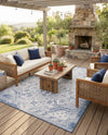 Tribal Terrace Treasures Collection Area Rug - Mayan Marina (Blue) Rectangle Blue  lifestyle 11