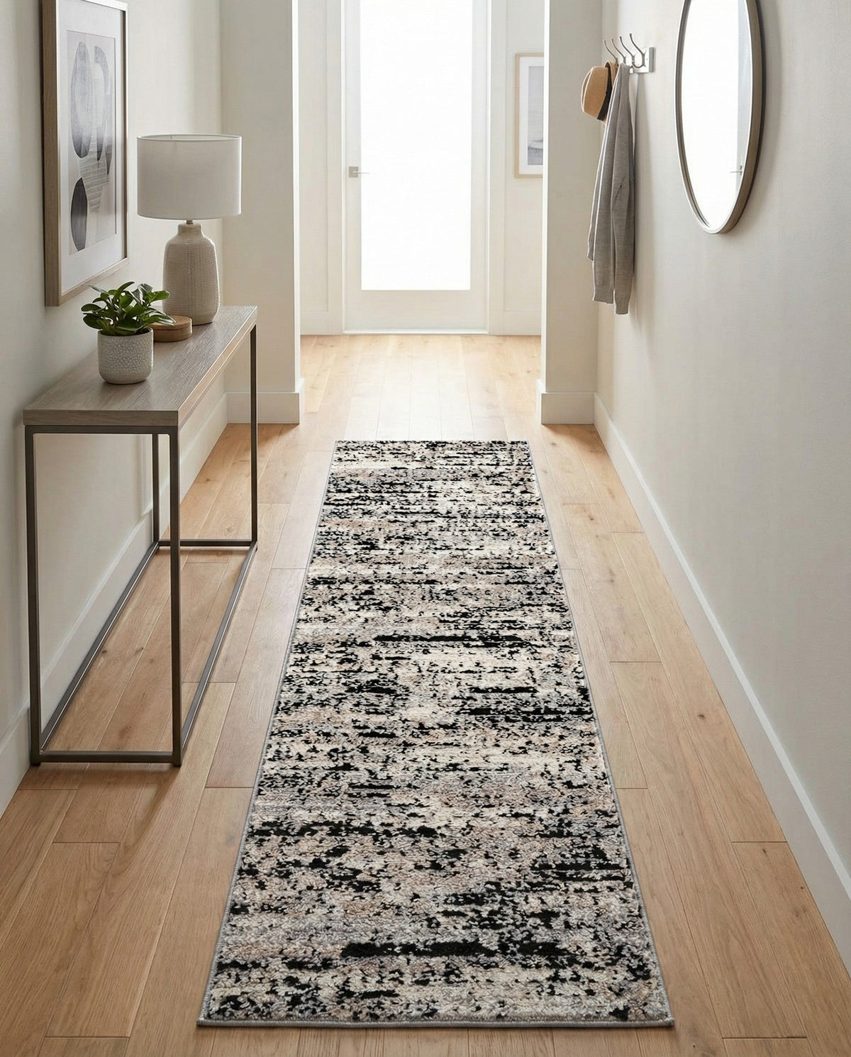 Santa Fe Trails Collection Area Rug -  Chaparral Runner Gray  lifestyle 116