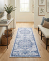Baroque Era Collection Area Rug - Versailles (Gray Blue) Runner Gray Blue  lifestyle 53