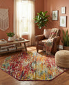 Trellis Mosaic Collection Area Rug - Arborville (Multi) Octagon Multi  lifestyle 41