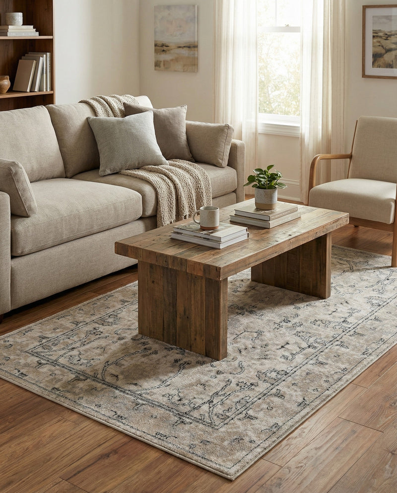 Cascade Range Collection Area Rug -  Shasta (Ivory) Rectangle Ivory  lifestyle 31