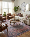 Zahara Oasis Collection Area Rug -  Agadir Square Antique Rust Red  lifestyle 48