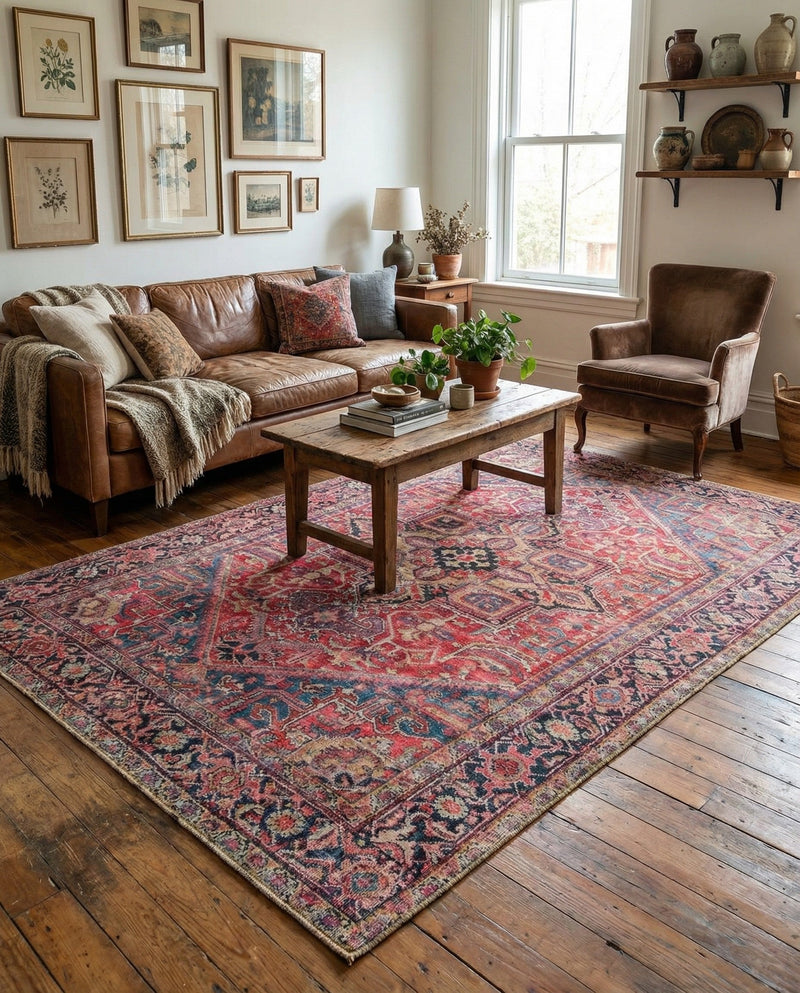 Heritage Elegance Collection Area Rug -  Alhambra Rectangle Red  lifestyle 14