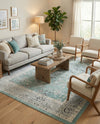 Adriana Terrace Collection Area Rug - Capri (Aqua) Rectangle Aqua  lifestyle 3