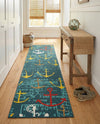 Seaside Haven Rugs Collection Area Rug -  Lighthouse Runner Navy Blue  lifestyle 65