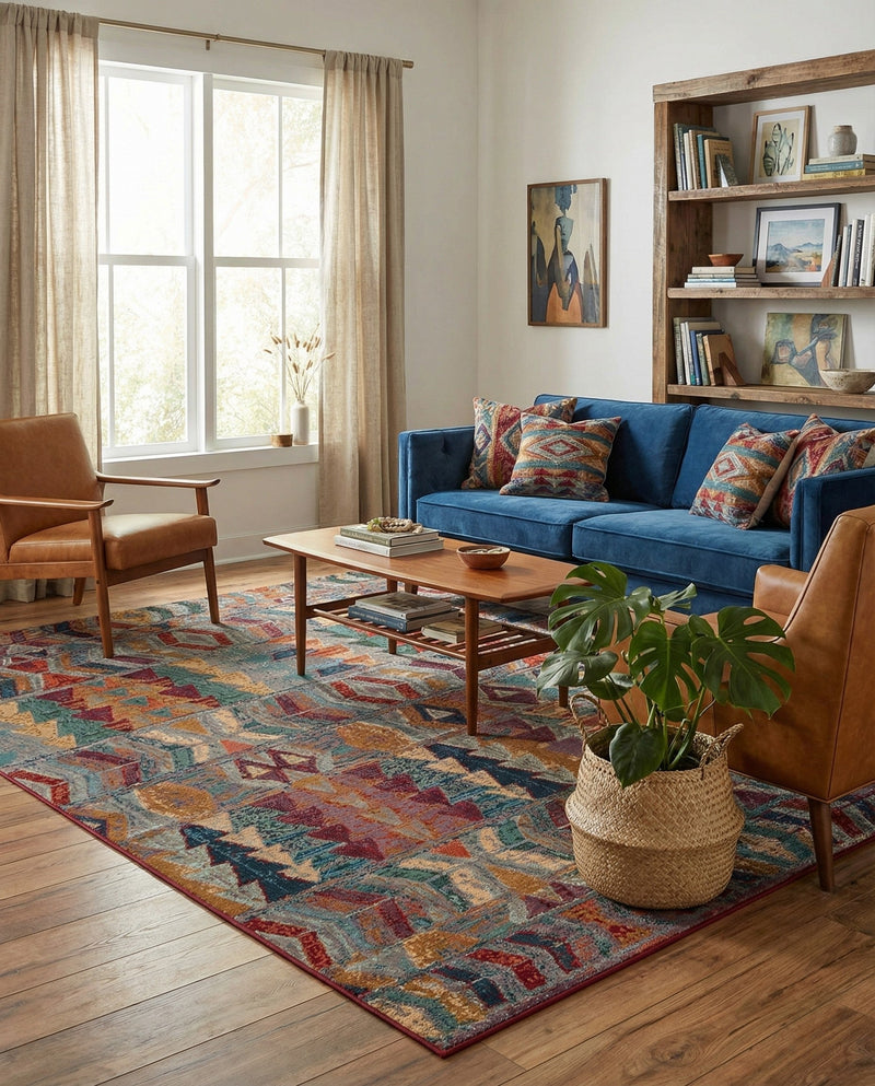 Urban Terrace Collection Area Rug -  Arcade Rectangle Multi  lifestyle 24