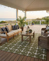 Seaside Haven Rugs Collection Area Rug - Sapphire (Green) Rectangle Green  lifestyle 3