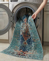 Venetian Tapestry Collection Area Rug -  Giudecca Rectangle Turquoise  lifestyle 12