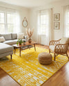 Brighton Stripes Collection Area Rug - Sussex (Yellow) Rectangle Yellow  lifestyle 3