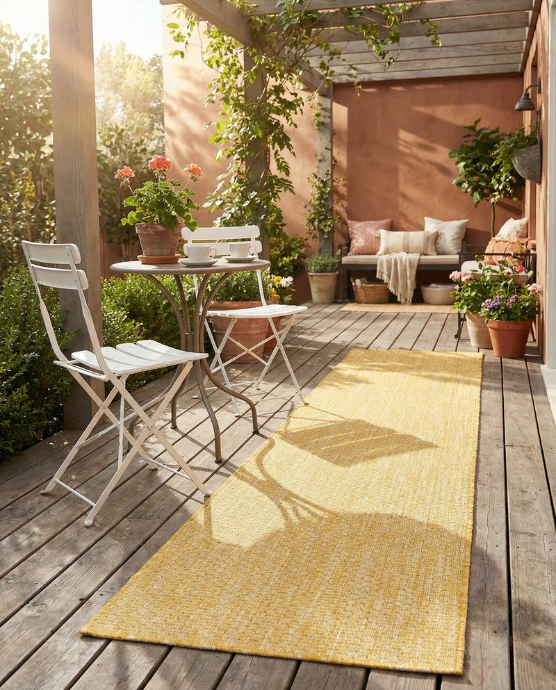 Seaside Serenity Collection Area Rug - Veranda (Corn Harvest Yellow) Runner Corn Harvest Yellow  lifestyle 72