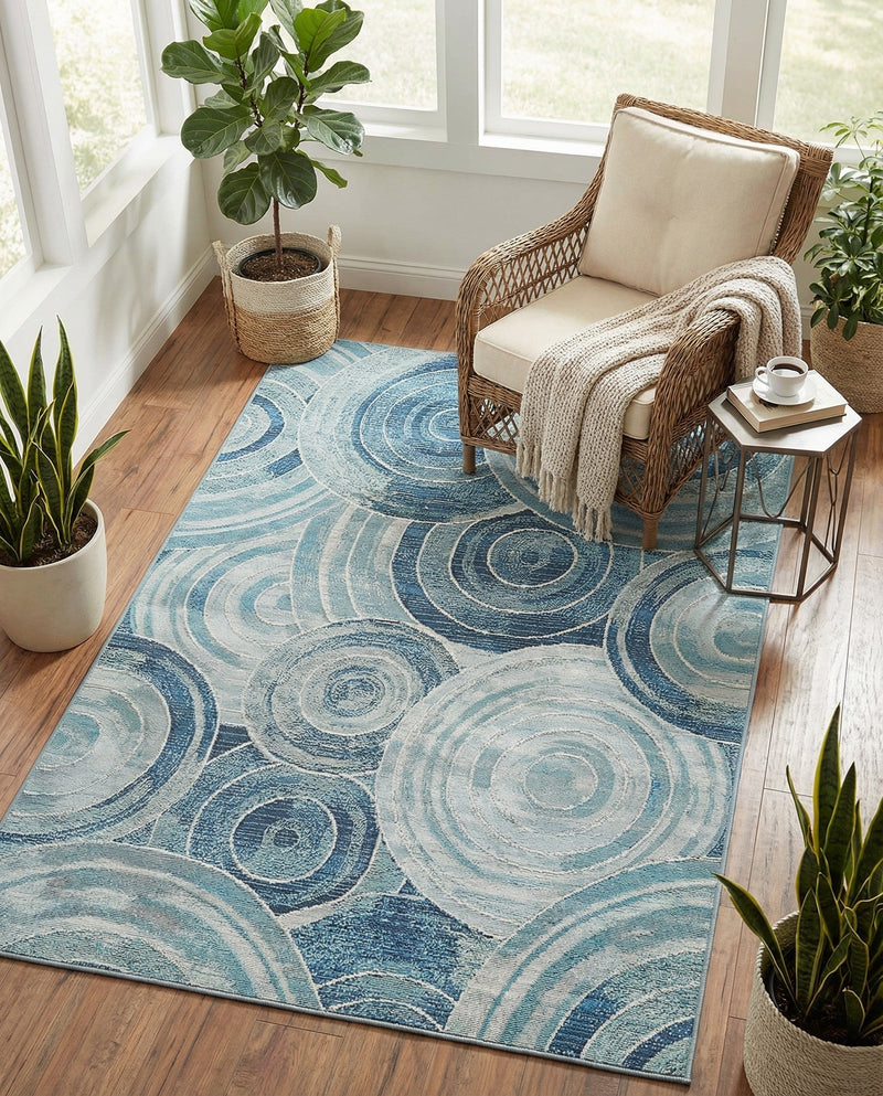 Urban Terrace Collection Area Rug -  Parkside Rectangle Light Blue  lifestyle 11