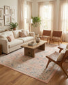 Savannah Series Collection Area Rug -  Beaufort Rectangle Powder Pink  lifestyle 9