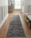 Dover Terrace Collection Area Rug -  Lagoon (Dark Gray) Runner Dark Gray  lifestyle 38