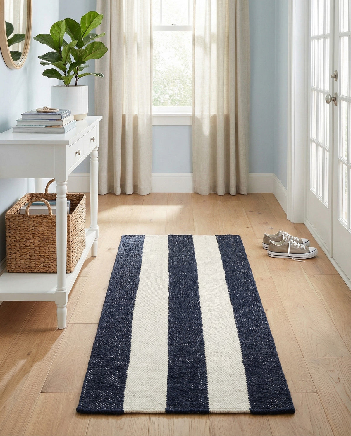 Martha's Vineyard Blueprints Collection Area Rug - Edgartown Runner Nautical Navy  lifestyle 177