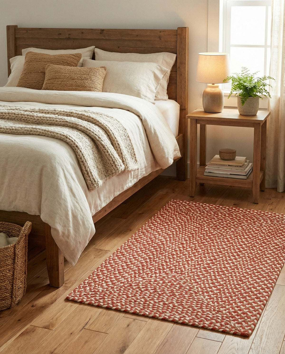 Highland Woven Jute Collection Area Rug - Glenmore (Rust Red) Rectangle Rust Red  lifestyle 3