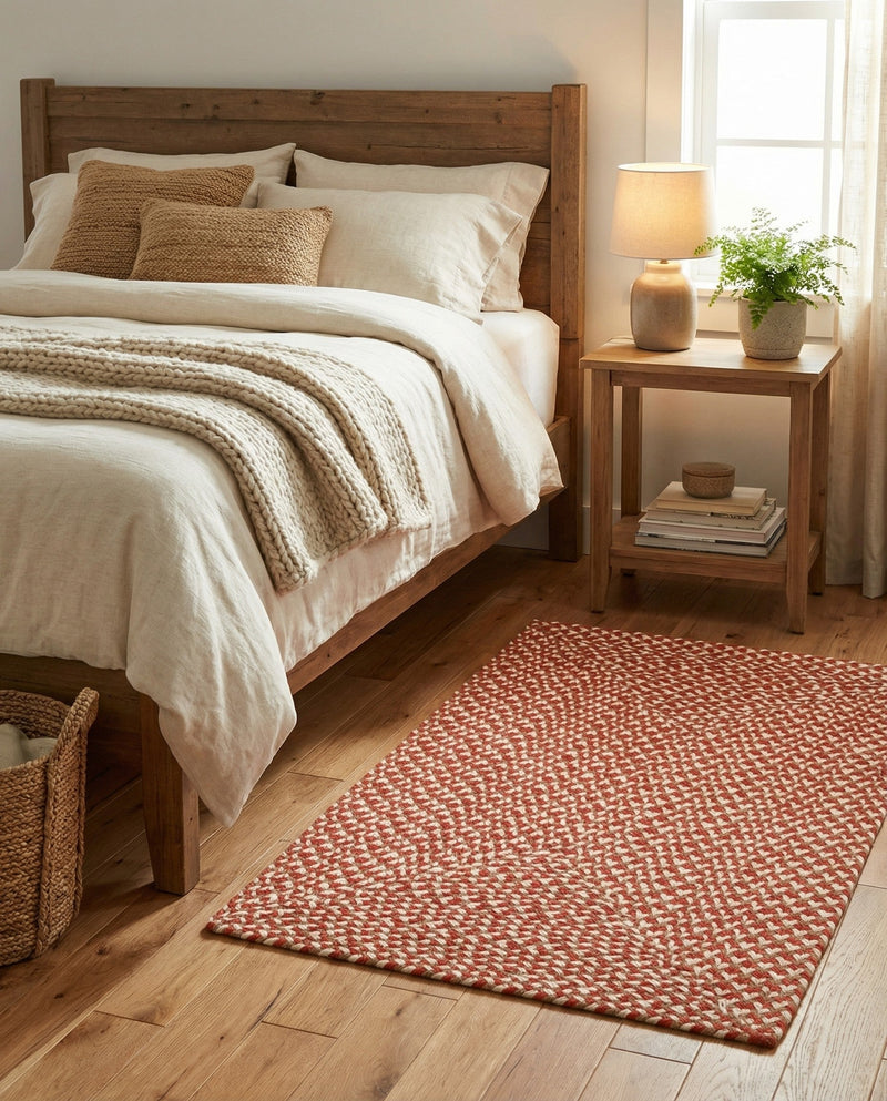 Highland Woven Jute Collection Area Rug - Glenmore (Rust Red) Rectangle Rust Red  lifestyle 3