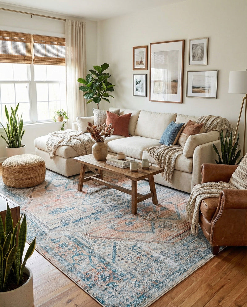 Coastal Haven Collection Area Rug -  Marina Rectangle Multi  lifestyle 19
