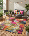 Urban Terrace Collection Area Rug -  Atrium Rectangle Multi  lifestyle 45