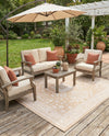 Tribal Terrace Treasures Collection Area Rug -  Incan Isle (Natural) Square Natural  lifestyle 81